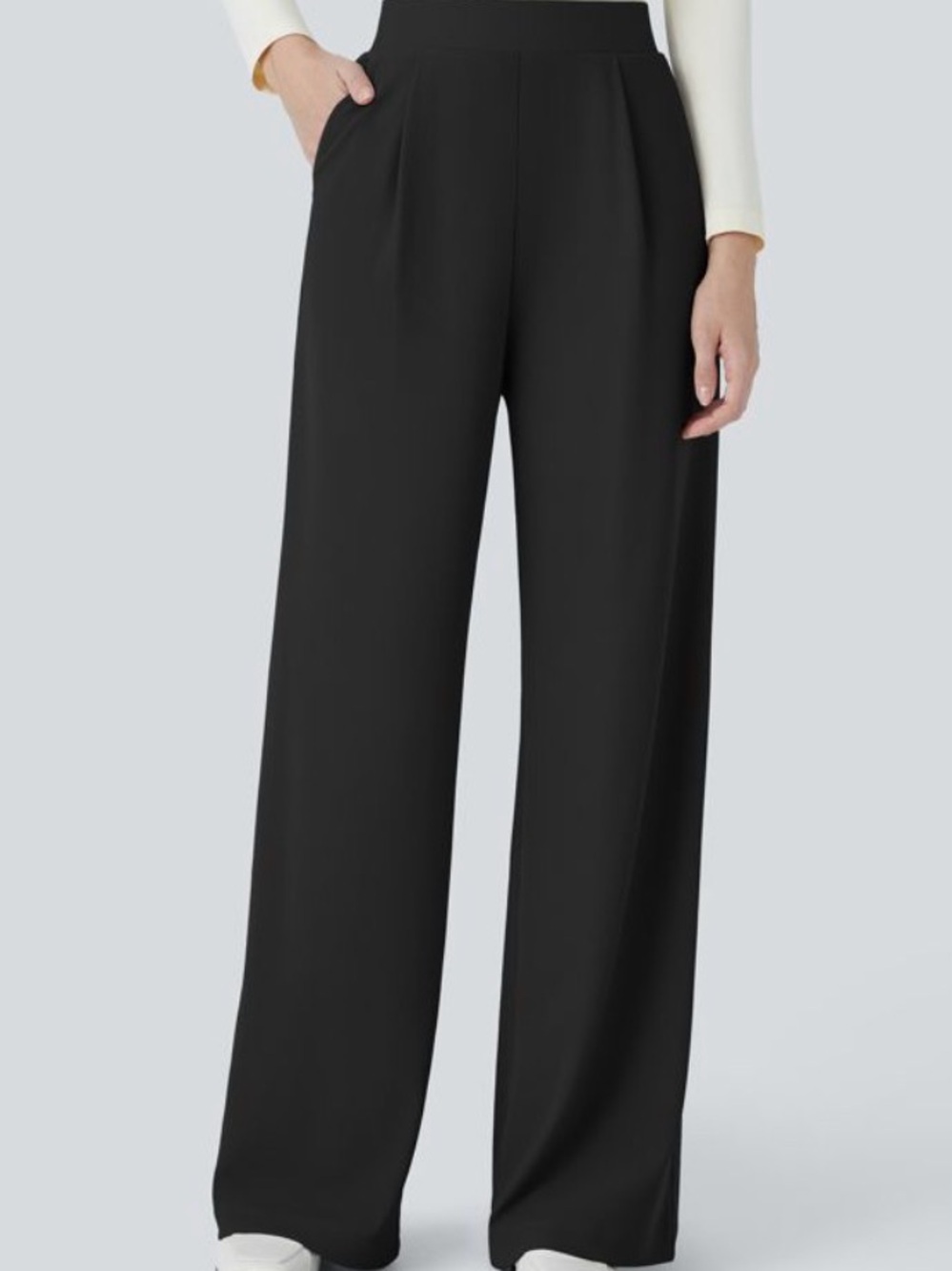 HALARA Flex MicroWaffle Wide-Leg Pants. Size M Tall